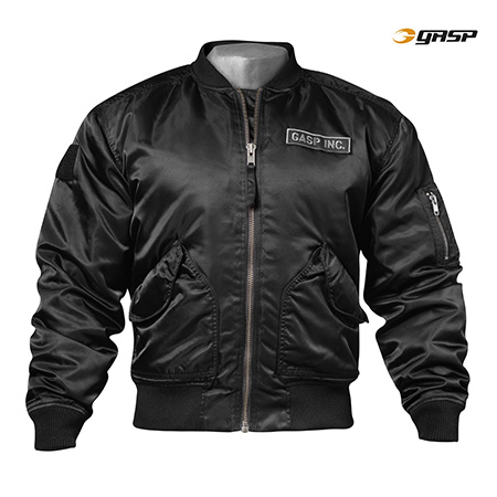 GASP Utility Jacket Including US Flag Patch - Black Detail 1