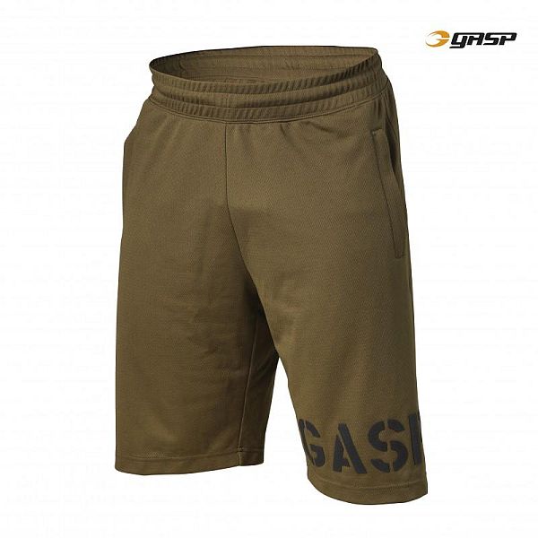 GASP Essential Mesh Shorts - Military Olive Detail 1