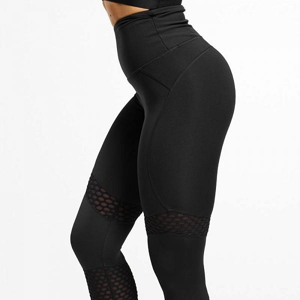 Better Bodies Waverly Mesh Tights - Black Detail 5