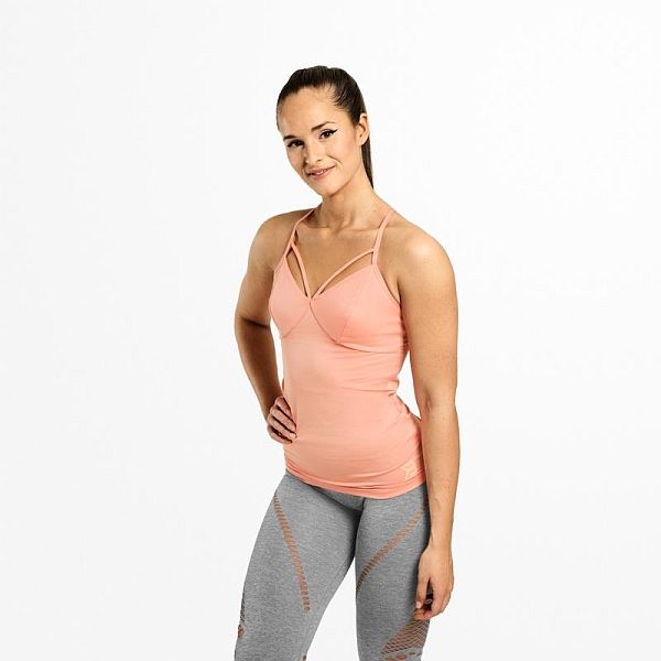 Better Bodies Waverly Strap Top - Peach Detail 1