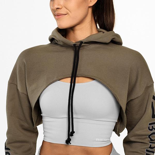 Better Bodies Highbridge Crop L/S - Washed Green Detail 1