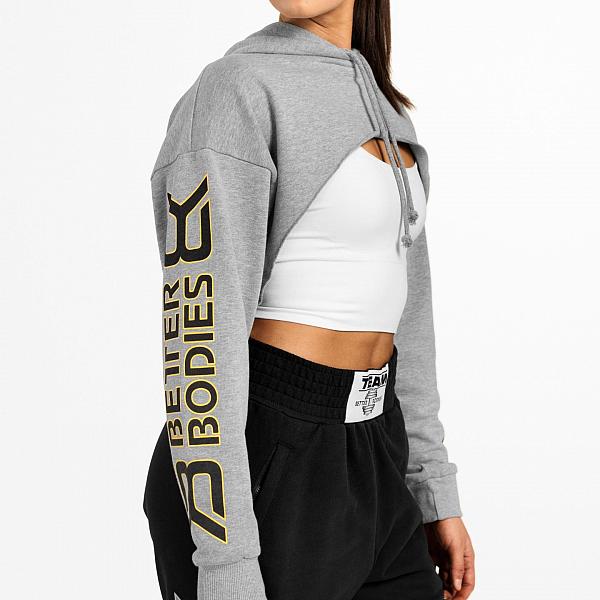 Better Bodies Highbridge Crop L/S - Grey Melange Detail 2