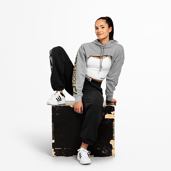 Better Bodies Highbridge Crop L/S - Grey Melange Detail 3