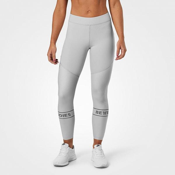 Better Bodies Chrystie Shiny Tights - Frost Grey Detail 2