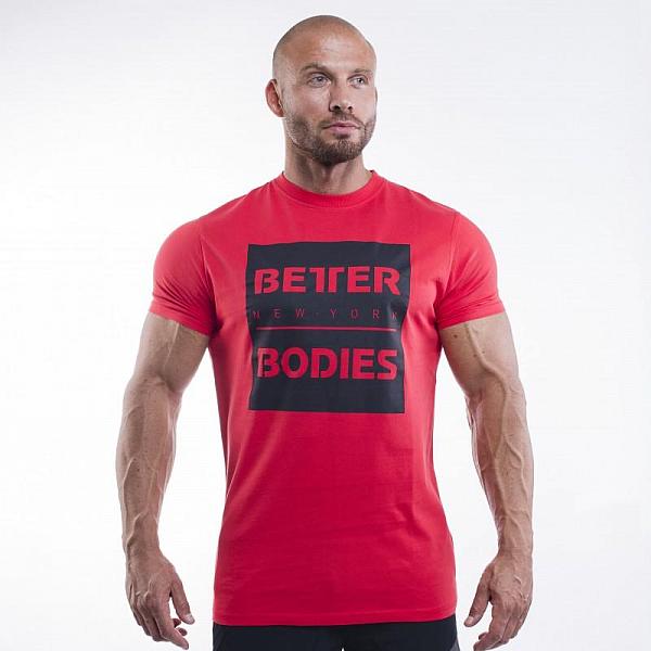 Better Bodies Casual Tee - Bright Red Detail 1