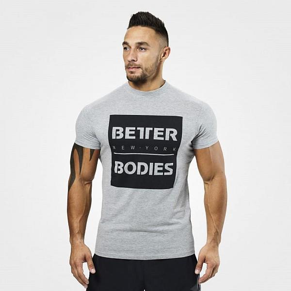 Better Bodies Casual Tee - Grey Melange Detail 1