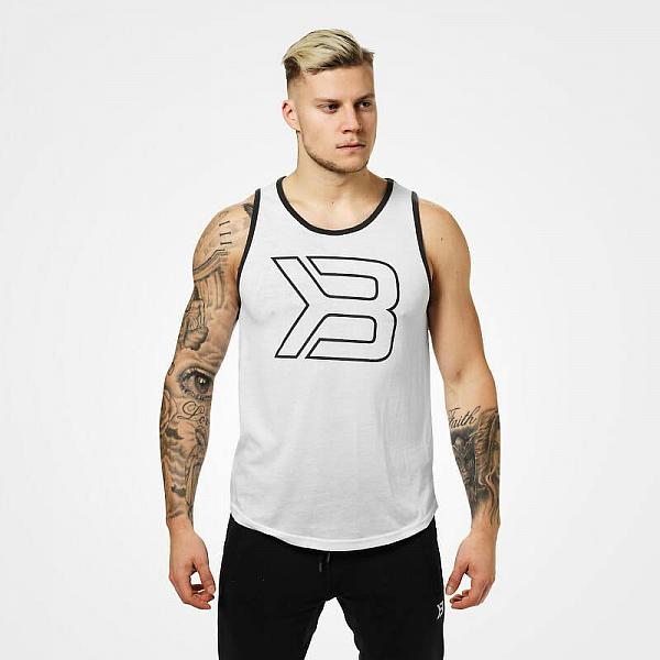 Better Bodies Jersey Tank - White Detail 1