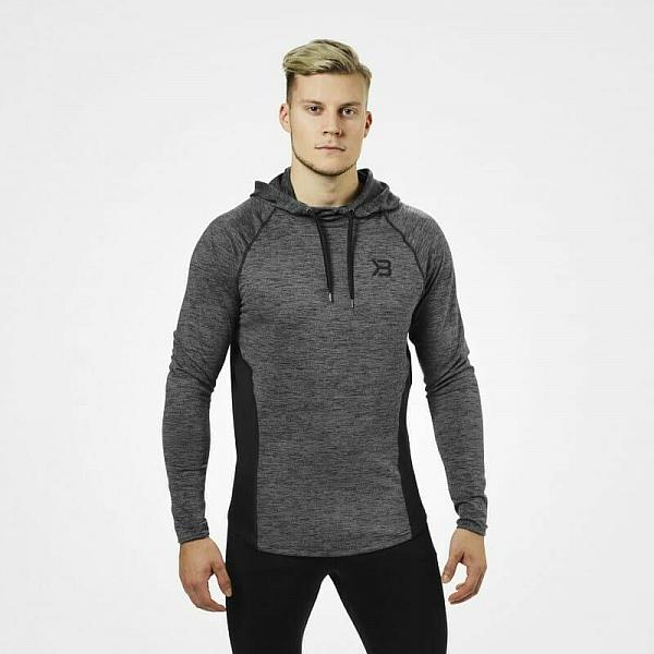 Better Bodies Performance Mid Hood MTS UV 40+ - Graphite Melange Detail 1
