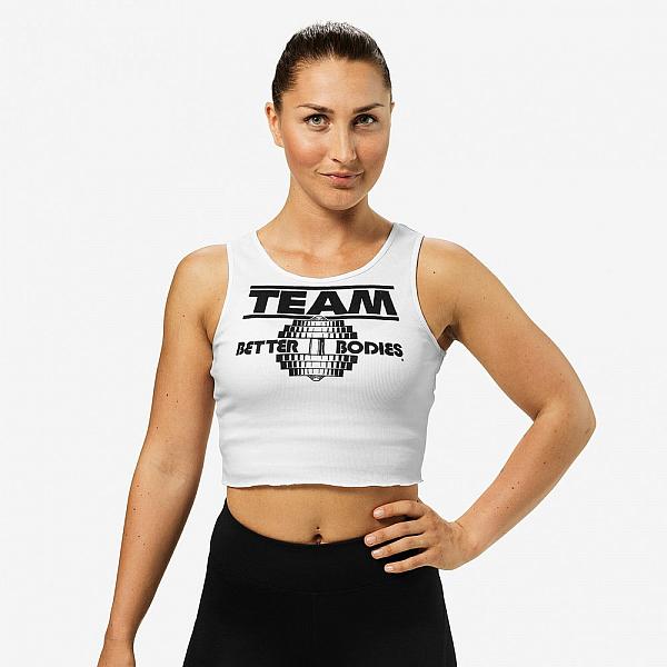 Better Bodies Team BB Rib Tank - White Detail 1