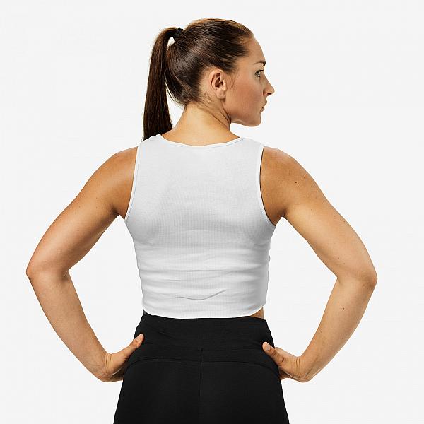 Better Bodies Team BB Rib Tank - White Detail 2