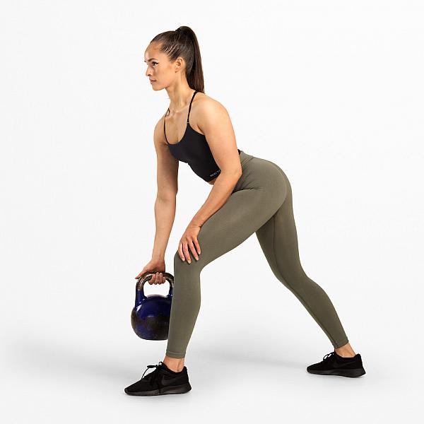 Better Bodies Rockaway Leggings - Washed Green Detail 4