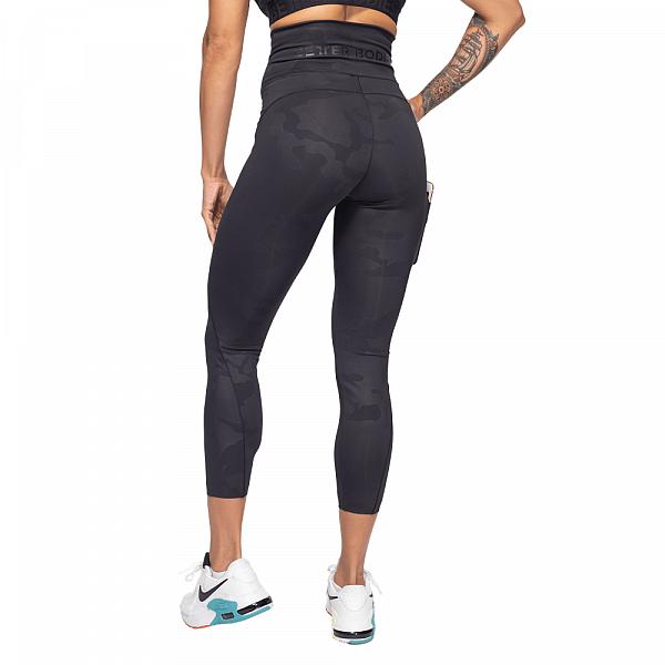 Better Bodies High Waist Leggings - Black Camo Detail 4