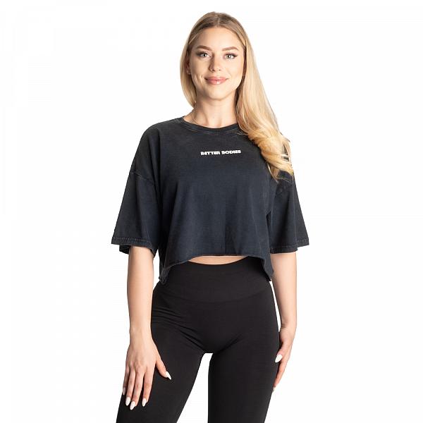 Better Bodies With Love Tee - Washed Black Detail 2
