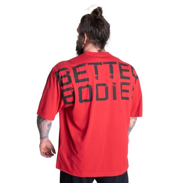 Better Bodies Union Iron Tee - Chili Red Detail 1