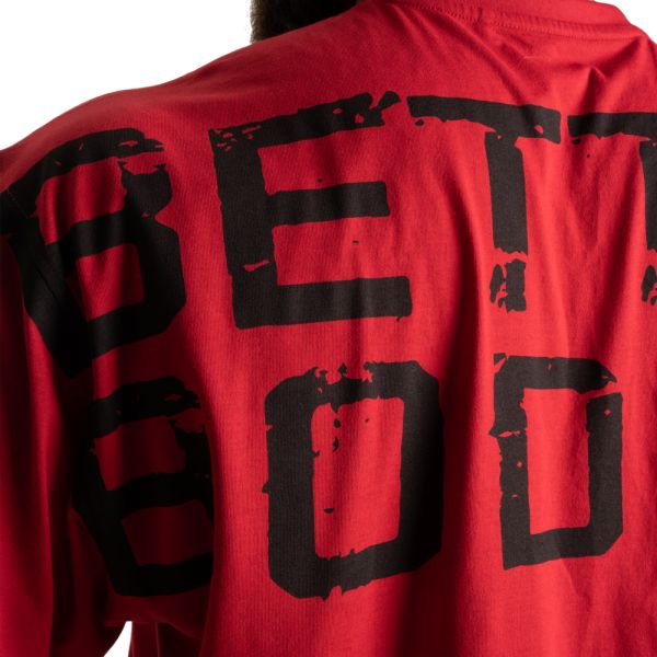 Better Bodies Union Iron Tee - Chili Red Detail 2