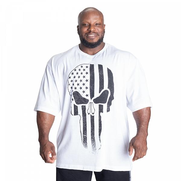 Better Bodies Skull Union Iron Tee - White Detail 1