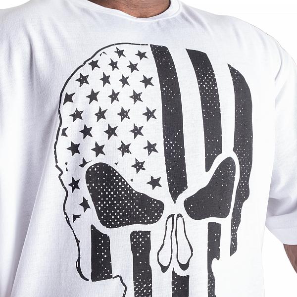 Better Bodies Skull Union Iron Tee - White Detail 4