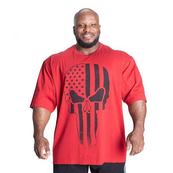 Better Bodies Skull Union Iron Tee - Chili Red Detail 1