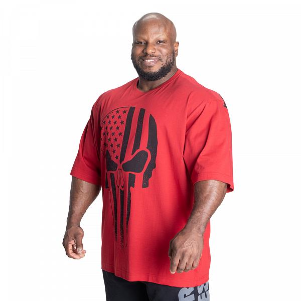 Better Bodies Skull Union Iron Tee - Chili Red Detail 3