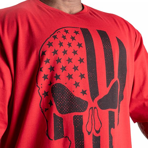 Better Bodies Skull Union Iron Tee - Chili Red Detail 4