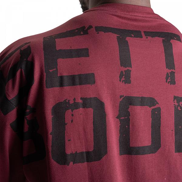 Better Bodies Skull Union Iron Tee - Maroon Detail 5