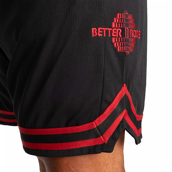 Better Bodies Basketball Shorts - Black/Red Detail 5