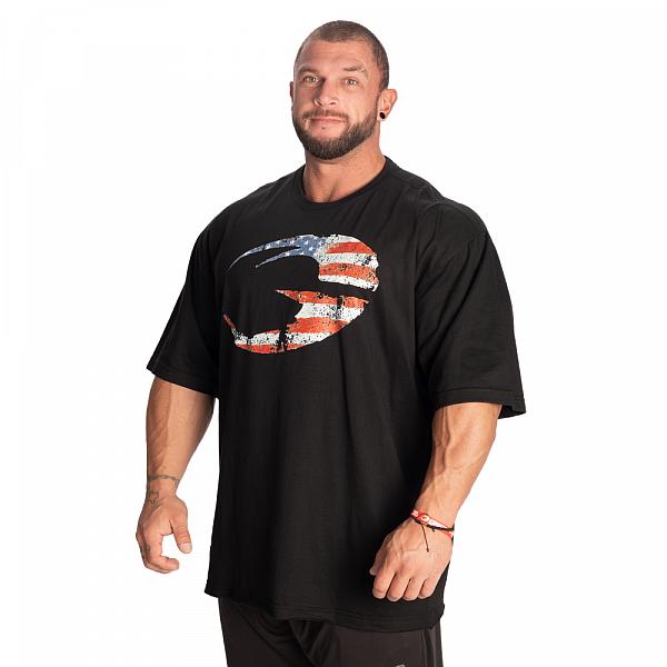 GASP Pump Cover Iron Tee - Black/US Flag Detail 3