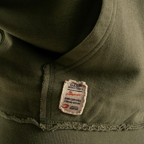 GASP Original Hoodie - Washed Green Detail 6
