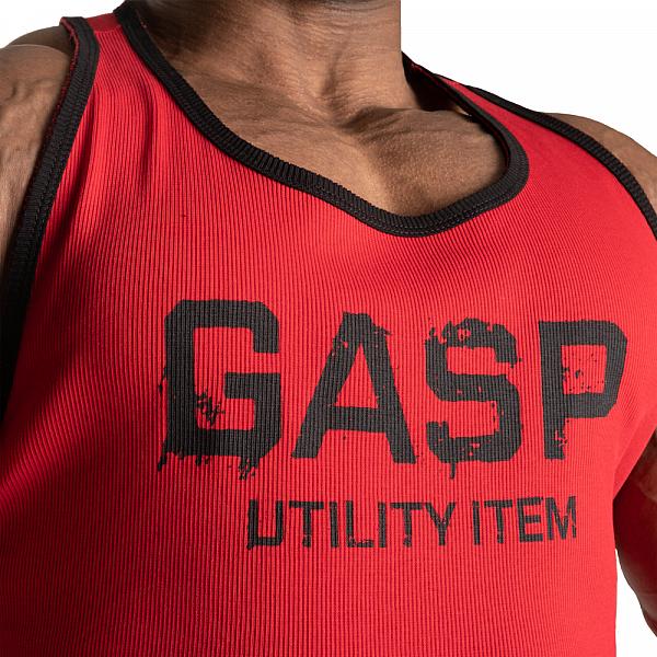 GASP Ribbed T-back - Chili Red Detail 4