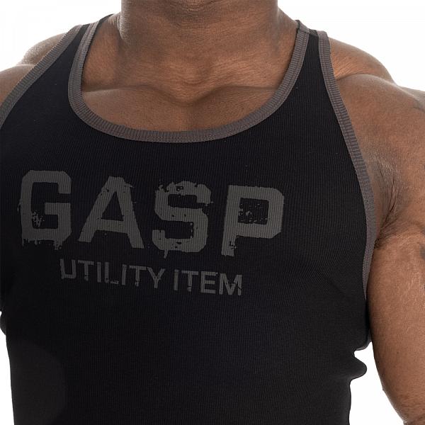 GASP Ribbed T-back - Black Detail 5