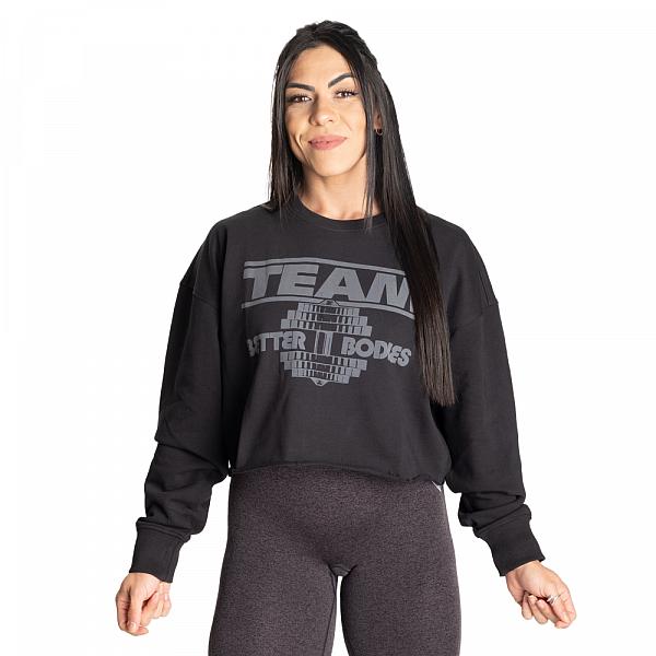 Better Bodies Highbridge Sweater - Black/Grey Detail 1