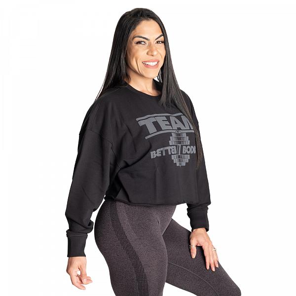 Better Bodies Highbridge Sweater - Black/Grey Detail 3