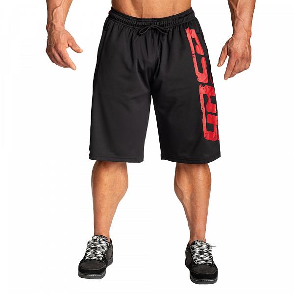 GASP Pro Mesh Shorts - Black/Red Detail 2