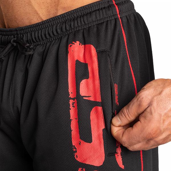 GASP Pro Mesh Shorts - Black/Red Detail 4