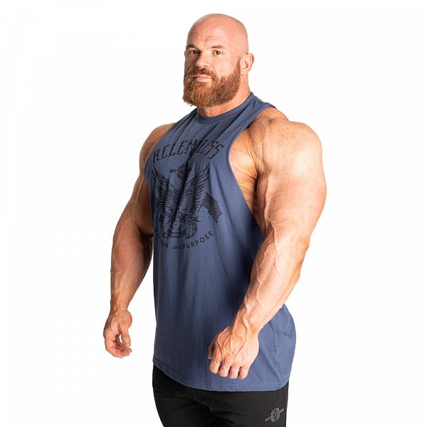 Better Bodies Relentless Cut Out Tank - Sky Blue Detail 3