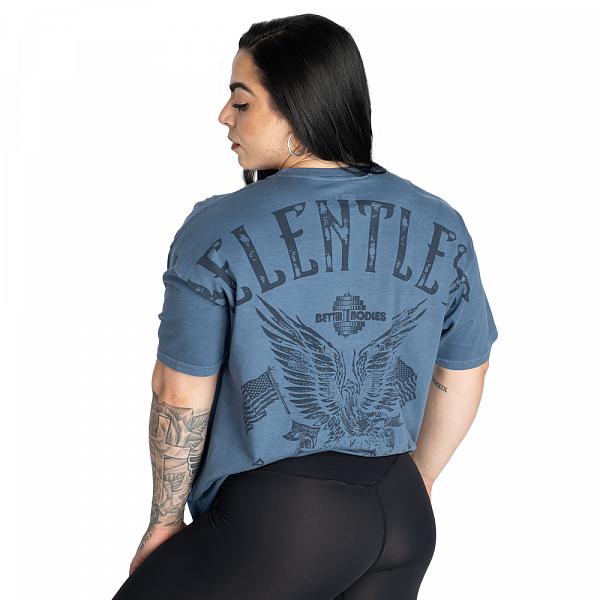 Better Bodies Relentless Oversized Tee - Washed Sky Blue Detail 1