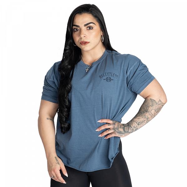 Better Bodies Relentless Oversized Tee - Washed Sky Blue Detail 2