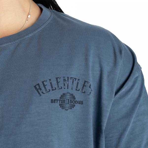Better Bodies Relentless Oversized Tee - Washed Sky Blue Detail 5